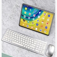 Kit Clavier et Souris Ergonomique Portable Ultra Fin Sans Fil 2,4 GHz avec Rétroéclairage LED 78 Touches 1200 DPI Rechargeable pour Bureau et Domicile