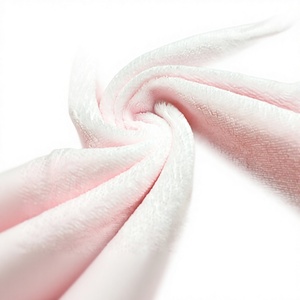 Tissu tricoté 100 % polyester double face couleur rose bébé pour couverture, manteau, vêtement – Doux et confortable - Product Image 1