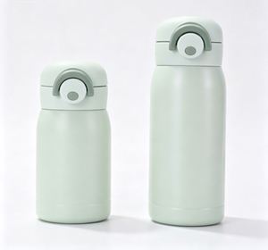 Botella de Agua Térmica de Acero Inoxidable Color Pastel, Tapa con Botón a Presión, Antiderrames, para Estudiantes y Niños, Uso Diario - Product Image 4