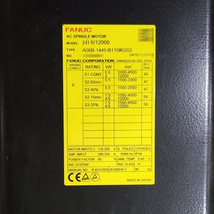 A06B-1445-B110 อุปกรณ์เสริมระบบเครื่องจักร FANUC มอเตอร์ AC ของแท้ใหม่เอี่ยมพร้อมการรับประกันหนึ่งปี - Product Image 5