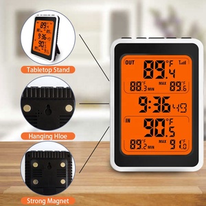 Termómetro Inalámbrico de Plástico para Escritorio, Pared o Exterior, Reloj LCD, Funciona con Baterí<span class=keywords><strong>a</strong></span>, Registros Máximos/Minimos, Estación Meteorológica para Interiores/Exteriores - Product Image 2
