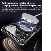 Casing ponsel magnetik dudukan pendingin untuk iPhone 17 Air 16 15 14 13 Pro Max casing ponsel braket tanpa batas bahan Aloi aluminium