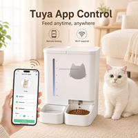 Distributeur automatique de nourriture et d'eau pour animaux de compagnie, écologique, moderne, 5L de nourriture, 4L d'eau, avec contrôle par application, pour chats et petits chiens