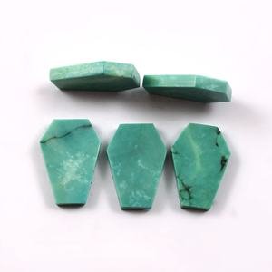 Turquoise naturelle forme de cercueil plat pierres précieuses disponibles dans de nombreuses tailles pour la fabrication de bijoux DIY en gros pierres précieuses fournisseur anneaux - Product Image 3