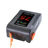 Batterie V Mount V Lock Batterie Support PD 75W Chargeur D-Tap/USB-A/USB-C/BP Sortie 5080mAh 14.8V pour caméra vidéo Stock