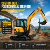 Livraison Gratuite Mini-Excavatrice 3,5 Tonnes 1,8 Tonnes Mini-Pelle avec Cabine Fermée Moteur Kubota Minibagger 1,8T Excavatrice Agricole avec Souffleuse à Neige