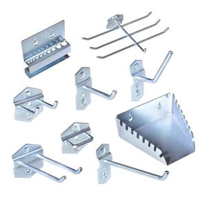 <b>Pegboard</b> Tool Hanging Board Wall Shelf Square Hole Metal Storage Rack Garage Use - Product Image 5
