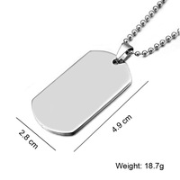Gravure laser personnalisée Collier en acier inoxydable plaqué or 18 ct Collier en acier inoxydable vierge de polissage