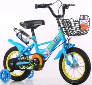Vélo en acier et cadre en plastique, bicyclette pour enfants de 3 à 8 ans, avec motifs de dessin animé, entraînement avec ours, pour enfants