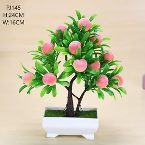 QIDA - Árbol de Flores de Seda Artificial al por Mayor, Bonsái, Decoración de Lujo para el Hogar, Planta Pequeña en Maceta de Plástico para Bodas - Product Image 4
