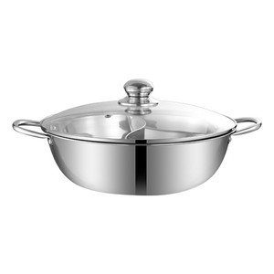 Stainless Steel <b>Soup</b> <b>Pot</b> 4.1L 6L Induction Compatible Hot <b>Pot</b> Double Flavor Yin Yang Design For Cooking - Product Image 3