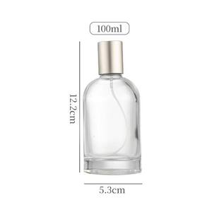 En Stock: Botella de Perfume de Vidrio Transparente de 100 ml, Botellas de Spray Plateadas, Botella de Vidrio de Lujo para Spray - Product Image 5