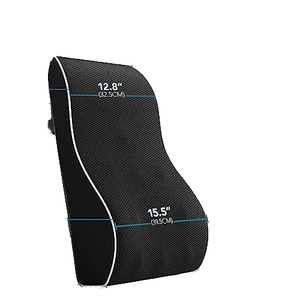Cojín de espuma viscoelástica negra para la espalda, almohada para aliviar el dolor de espalda y la fatiga de conducción - Product Image 3