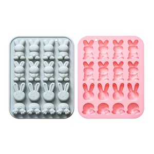 Moldes de Silicona Antiadherentes para Pasteles de la Serie Conejo, Reutilizables, de Grado Alimenticio, Lindos Moldes Magnéticos de Silicona para Chocolate, Dulces y Hielo - Product Image 1