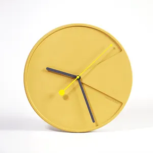 China supplier new design creative minimalist cartoon best quality fashion popular concrete interior wall clock for decorative