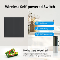 Interrupteur mural cinétique intelligent auto-alimenté étanche de haute qualité 10A pas de câblage pas de batterie interrupteur d'éclairage Standard UK/EU RF433
