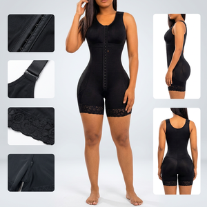 Faja Moldeadora <span class=keywords><strong>de</strong></span> Cuerpo Completo para Mujer, Reductora, Faja Colombiana Postquirúrgica, Control Firme, Prenda <span class=keywords><strong>de</strong></span> Compresión Postparto - Product Image 3