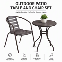 Ensemble de table et de chaises en fer pour patio extérieur, cour, balcon et restaurant