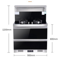 Cuisinière avec four, haute qualité, nouveaux styles, en acier inoxydable, cuisinière à gaz de cuisine avec hotte et four