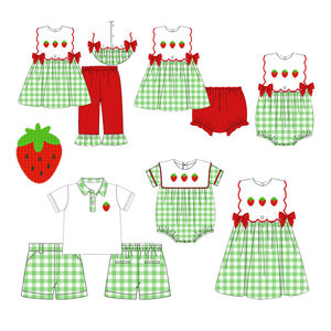 <span class=keywords><strong>Abbigliamento</strong></span> per Bambini OEM Boutique con Fragole, Vestiti Primaverili per Bambini, <span class=keywords><strong>Abbigliamento</strong></span> per <span class=keywords><strong>Bambina</strong></span> con Nodo Francese a Fragola - Product Image 1