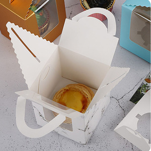 Hộp bánh cupcake bán buôn, trong suốt, có cửa sổ, hộp giấy đựng bánh ngọt, hộp bánh <span class=keywords><strong>muffin</strong></span> di động - Product Image 4