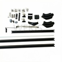 Système de porte coulissante invisible pour bus, 1,2 m, rail en acier, vis, cuisine extérieure, chambre, durable, insonorisé, porte plate