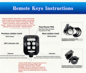 Radio FM Marine Portable Étanche Stéréo Moto Audio <span class=keywords><strong>Bateau</strong></span> Voiture Lecteur MP3 Système Audio Auto Récepteur BT USB SPA UTV ATV97 - Product Image 6