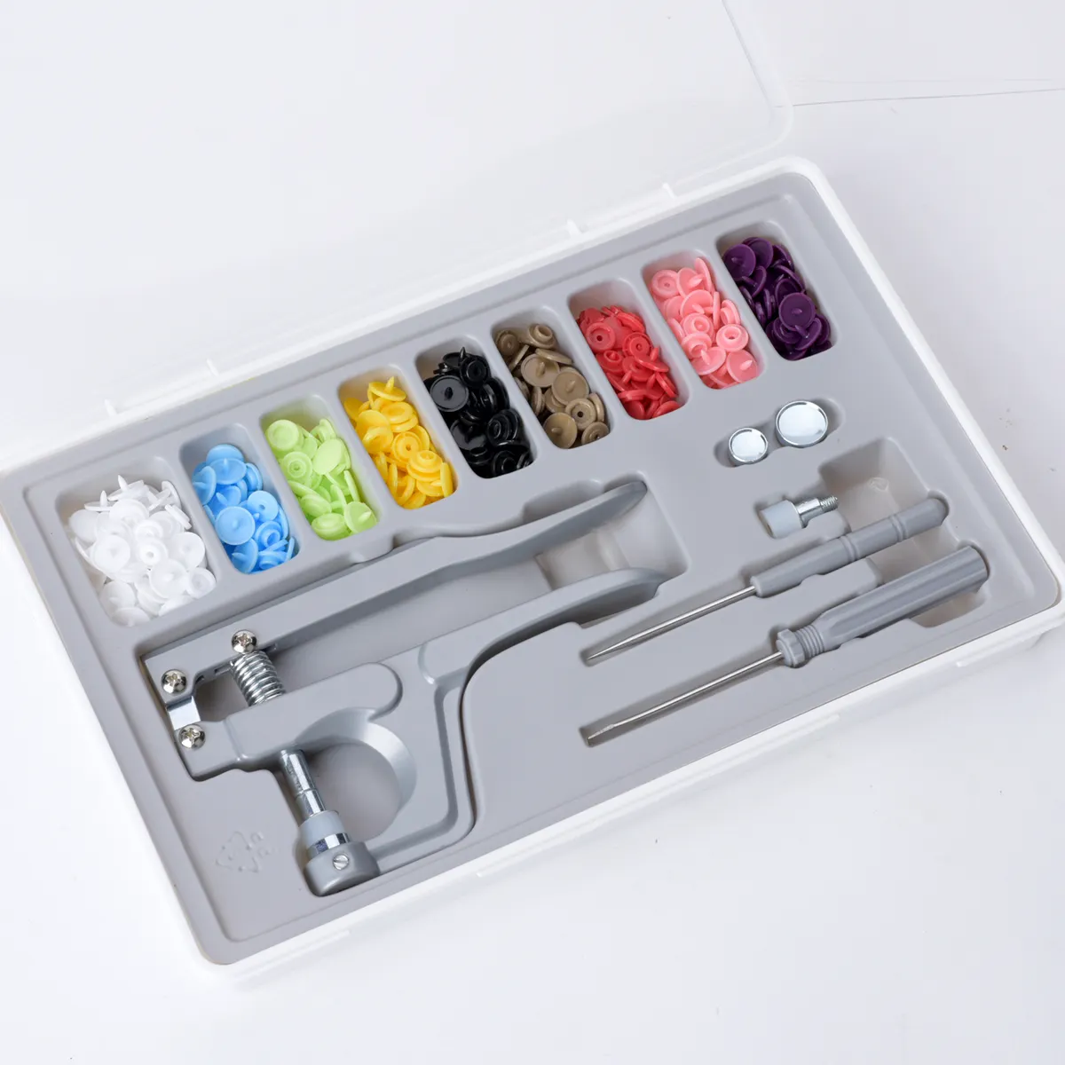 Kit de cierre a presión, botones de plástico de metal coloridos personalizados con alicates, máquina de botones de presión para manualidades de costura