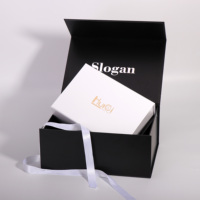 Boîte cadeau magnétique en carton noir sur mesure avec aimants, boîtes pour emballage cadeau, boîte magnétique pliable pour cadeau