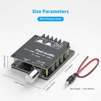 Carte amplificateur récepteur audio stéréo Bluetooth 5.0 ZK-1002L, module numérique mini amplificateur 2 canaux pour enceintes passives domestiques