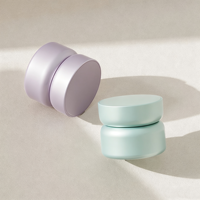Pot cosmétique rond en plastique de 50g avec couvercle à vis, personnalisable avec logo, pour crème pour les yeux et lotion, emballage pour soins de la peau