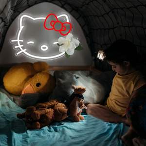 Enseigne néon LED chat mignon, décoration murale pour la maison et les centres commerciaux, étanche IPX3, gradation progressive - Product Image 4