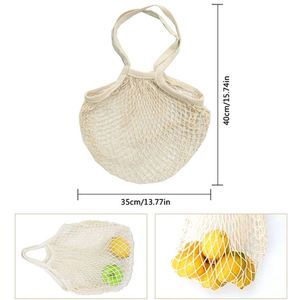 Bolsa de malla de algodón orgánico reutilizable para compras, ecológica, para frutas y verduras. - Product Image 2