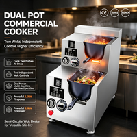 Machine de cuisson automatique SEMIKRON personnalisée à 4 pots en forme de U pour la restauration, équipement de cuisine pour restaurants