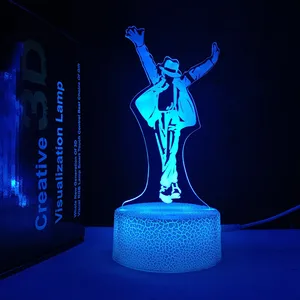 Kleine Geschenke Bar Dekor LED 3D Nachtlicht Kreative Acryl Gravur Kunden spezifische Bilder Lampen 7 Farben Nachttisch Licht