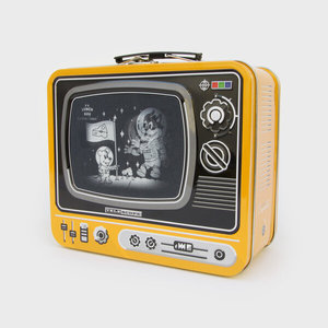 Porta Pranzo Retrò a Tema TV con Design Animato per Bambini, Ideale per la Scuola - Product Image 1