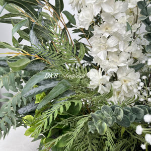 DKB usine gros allée fleurs haute qualité décoration <span class=keywords><strong>de</strong></span> mariage fleurs <span class=keywords><strong>de</strong></span> mariage en soie allée verte <span class=keywords><strong>prairie</strong></span> - Product Image 5
