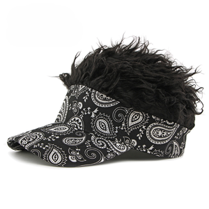 <span class=keywords><strong>En</strong></span> gros Personnalisé Drôle Hommes Pare-Soleil Cap Cheveux Polynésie Imprimer Perruque Visière Cap pour Sports de Plein Air Cyclisme Voyage Usage Quotidien Fête - Product Image 6