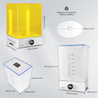 Station de durcissement et de lavage séparée ELEGOO Mercury X, grande capacité 7L, machine de durcissement UV pour modèles imprimés en résine 3D