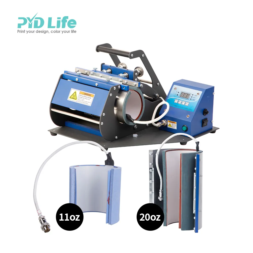 جهاز الضغط الحراري PYD Life RTS 2 في 1 بـ 11 أوقية, أكواب ، أكواب ، 20 أوقية ، قدح حراري ، كوب ، آلة ضغط