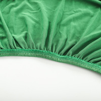 Couverture de table ajustée carrée solide nappe élastique Spandex extensible couverture supérieure de tables pour salle à manger cuisine maison fête/