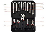 186 Piece Carbon Steel Portable Manual Hardware Household Toolbox Set
