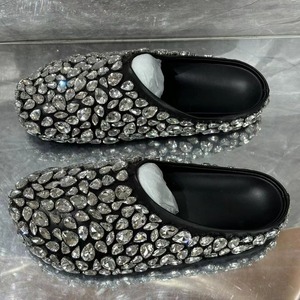 2026 New Premium Crystal-Embellished Black <b>Slide</b> Sandals Rhinestone-Encrusted Statement Casual Slippers - Product Image 1