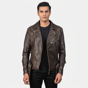 Fashion <b>Leather</b> <b>Jacket</b> <b>Men</b> 2026 Custom Genuine <b>Leather</b> Outerwear OEM Biker Style Streetwear Bulk <b>jacket</b> for <b>men</b> - Product Image 1