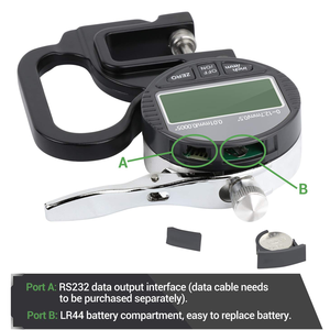 Micrometro Digitale <span class=keywords><strong>0.01mm</strong></span>, Misuratore di Spessore Micron, Calibro per Misurazione Larghezza, Micrometro per Tessuti - Product Image 4