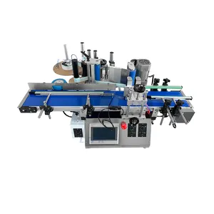 High precision wrap around sticker labeling machine with bottle distributing device for plastic glass pet bottles jars cans