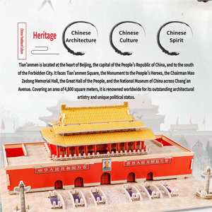 Rompecabezas 3D de la plaza Tiananmen, juguete educativo para niños, modelo de edificio famoso, regalo creativo para niños - Product Image 4