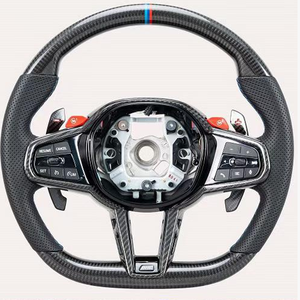 Volante Deportivo de Fibra de Carbono Real Personalizado para <span class=keywords><strong>BMW</strong></span> <span class=keywords><strong>CS</strong></span> 2024 <span class=keywords><strong>M3</strong></span> F30 G20 G30 E60 <span class=keywords><strong>E46</strong></span> E90 M5 F10, Volante Deportivo de Cuero - Product Image 2