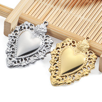 Antique victorien or coeur pendentif breloque Vintage Style gothique foncé Punk bijoux à bricoler soi-même résultats et composants balancent coeur