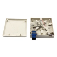 Boîtier mural FTTH 2 ports, boîtier FTTH mini 86 pour fibre optique, boîtier de bureau 1 ou 2 ports intérieur